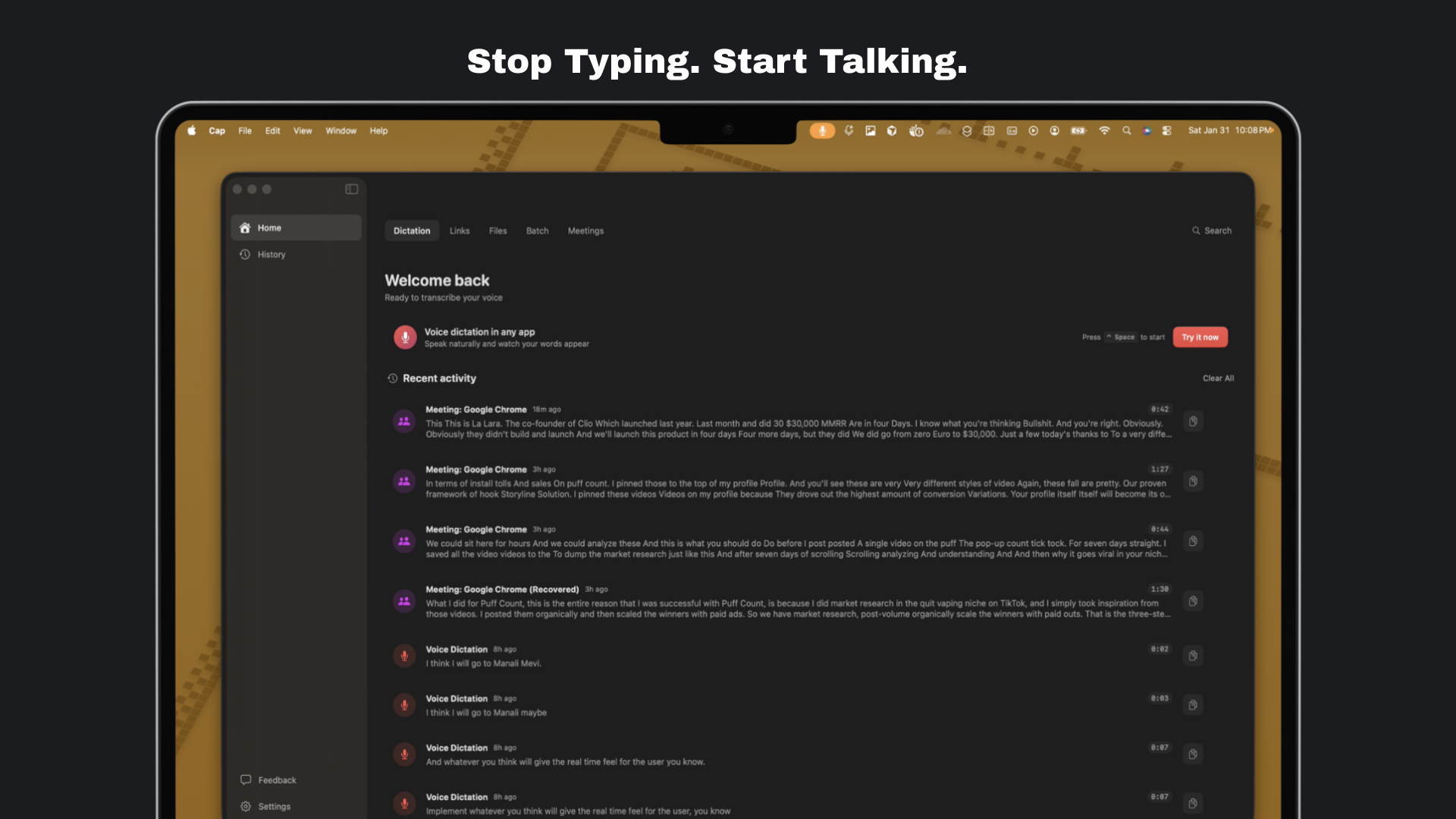 EchoText app preview